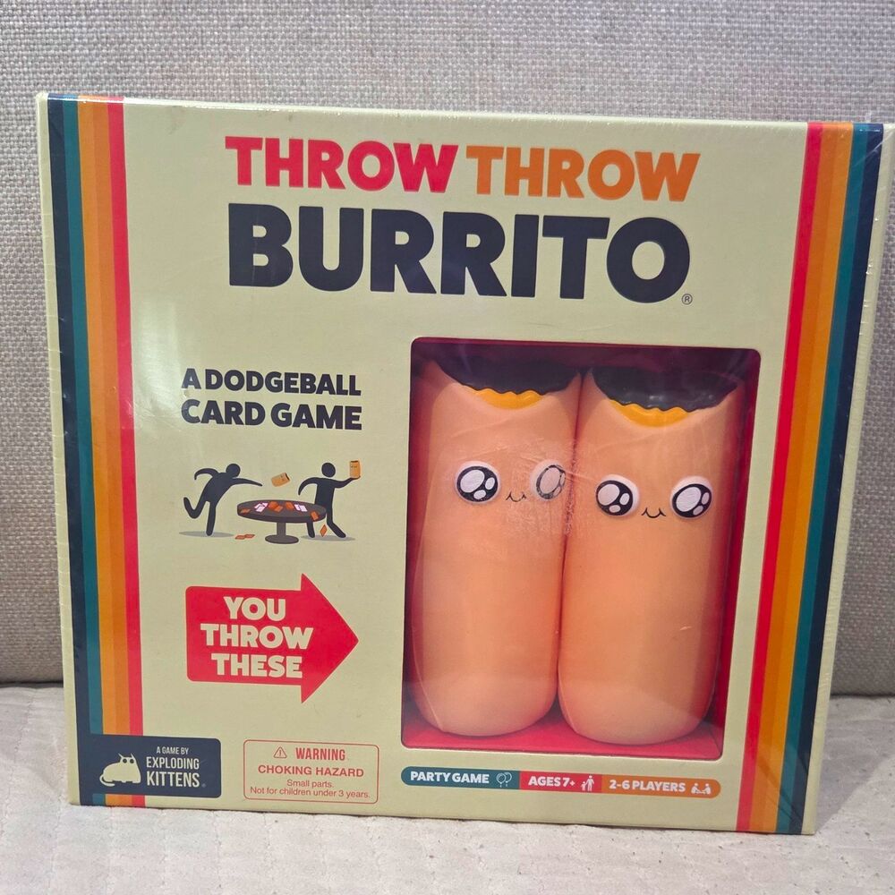 Exploding Kittens Throw Throw Burrito Card Party Game 2-6 Players Ages 7+